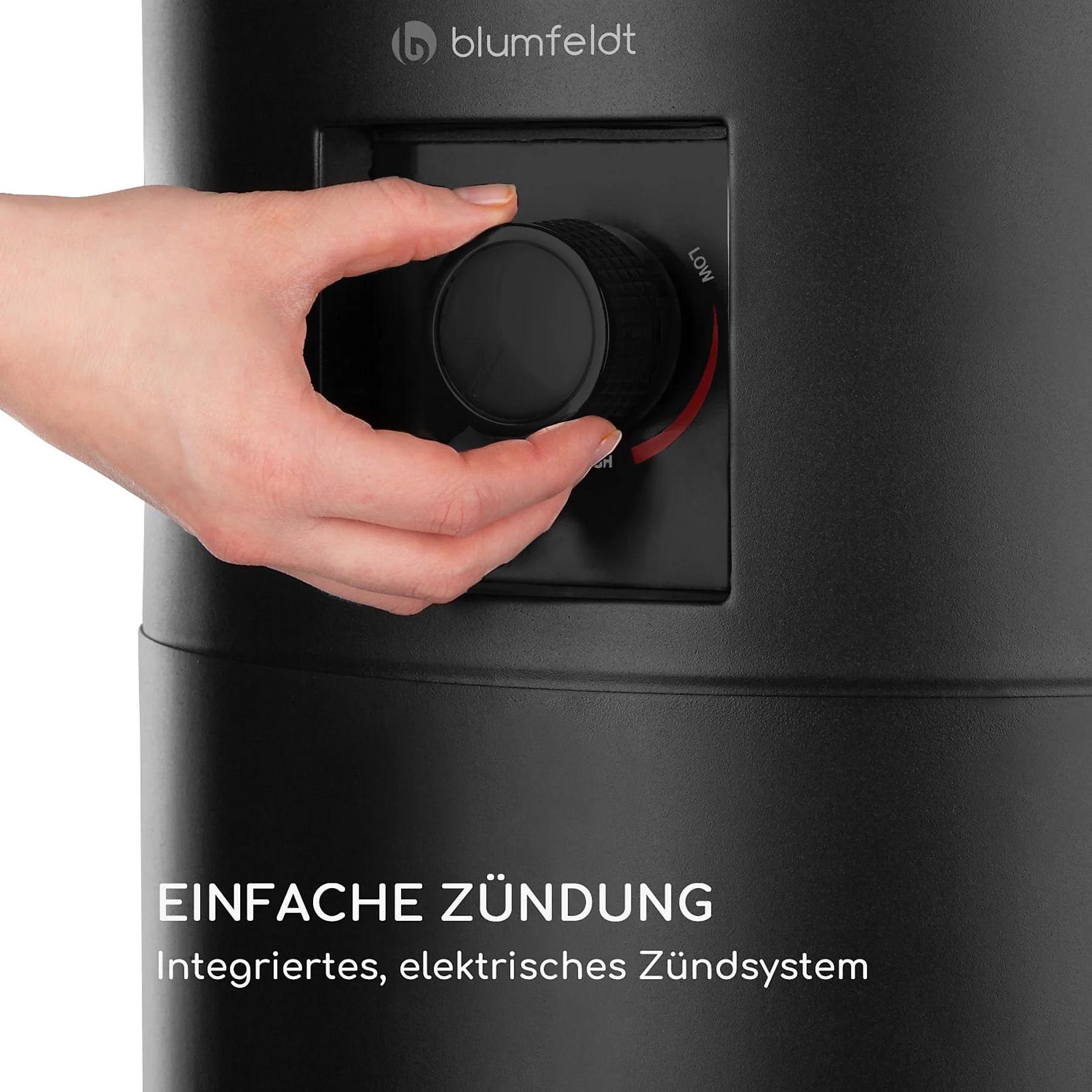 Обогреватель газовый для террасы Blumfeldt Lavastone 30 000 БТЭ / 8,8 кВт (10035366) - фото 5 Обогреватель газовый для террасы Blumfeldt Lavastone 30 000 БТЭ / 8,8 кВт (10035366) - фото 5