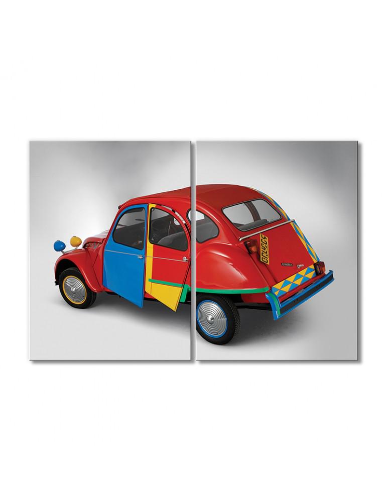 Картина модульная Старинный автомобиль 2 модуля 80x120 см