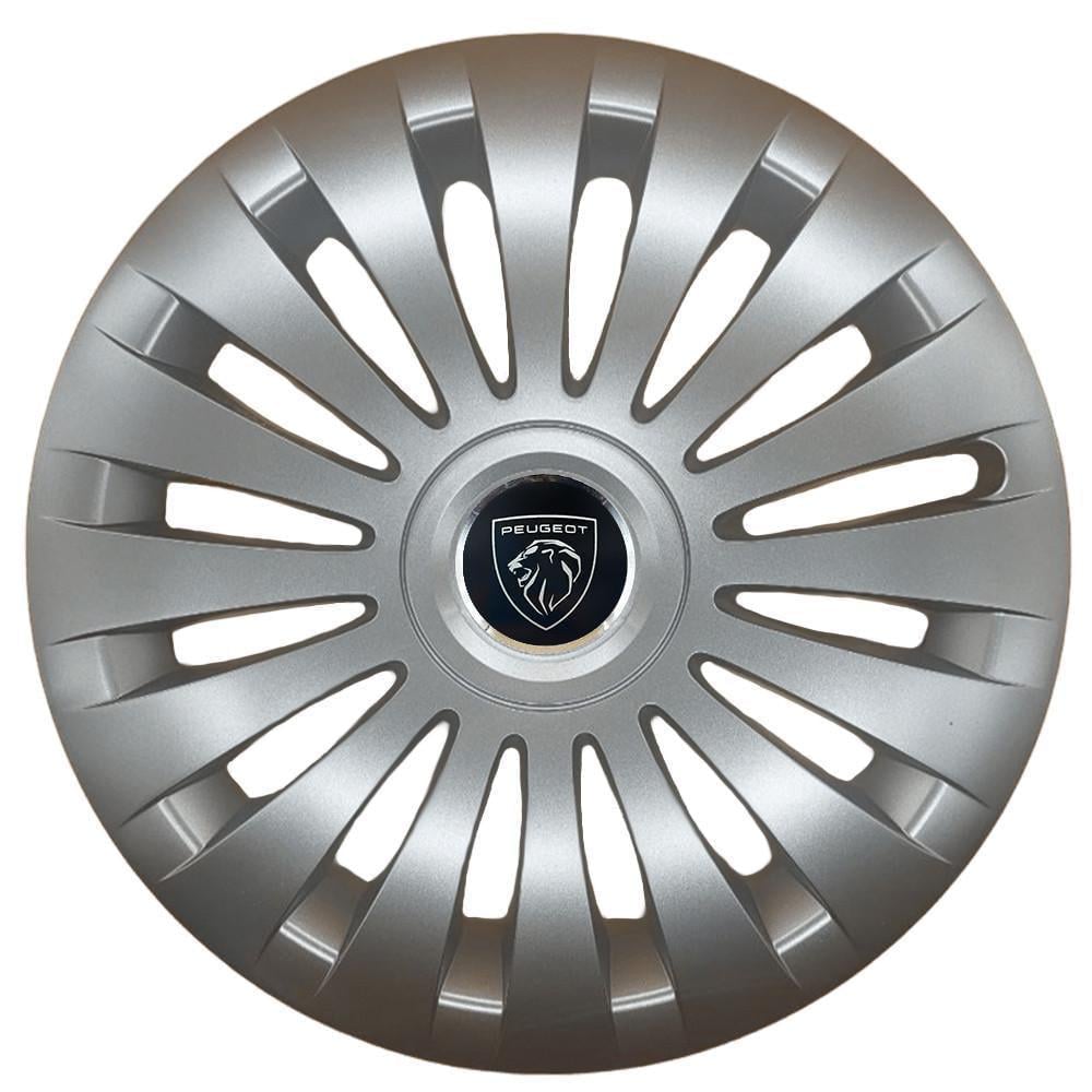 Колпаки SJS 504 с логотипом Peugeot R17 4 шт. Серебряный