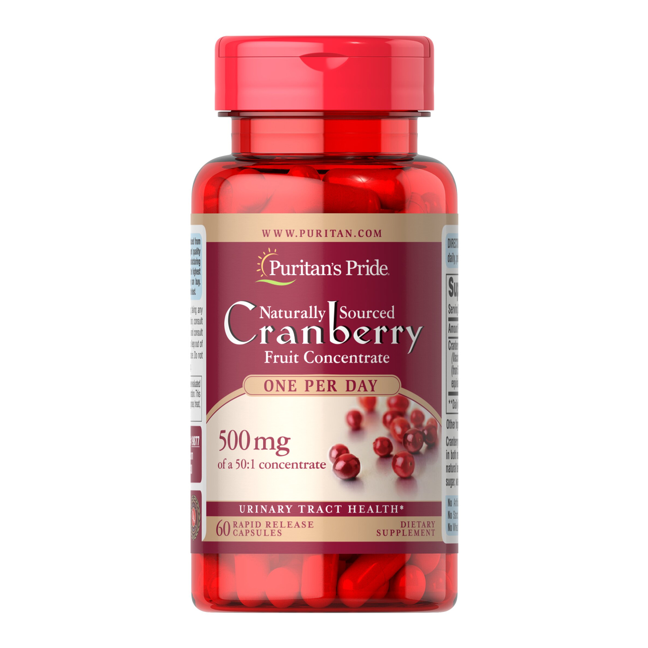 Концентрат журавлини Puritan's Pride Cranberry Fruit Concentrate 60 капс. (19231-01)