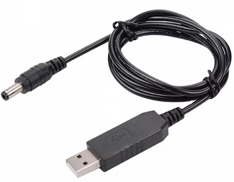 Кабель для роутера від повербанка з перетворювачем на 9V DC 2,1x5,5 мм USB 5V->9V 1 м Кабель для роутера від повербанка з перетворювачем на 9V DC 2,1x5,5 мм USB 5V->9V 1 м