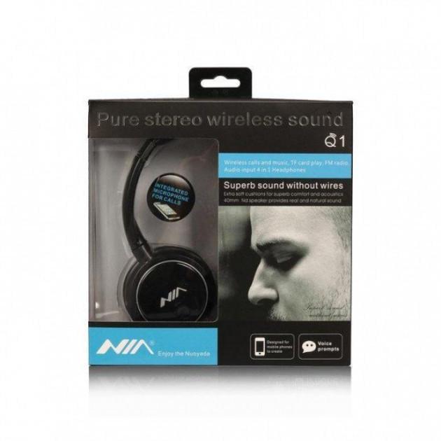 Наушники беспроводные NIA-Q1 с MP3 плеером + FM Радио Наушники беспроводные NIA-Q1 с MP3 плеером + FM Радио