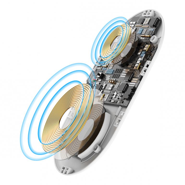 Бездротовий зарядний пристрій Baseus Smart 2в1 10 W Білий (WX2IN1-02) - фото 4