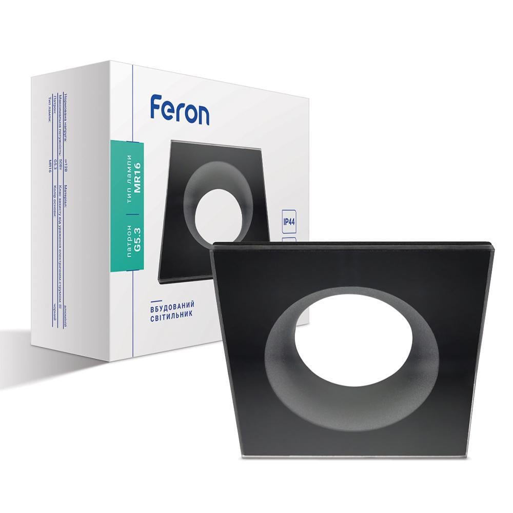 Светильник встроенный Feron DL8920 под цоколь GU5.3 Черный (15253) Светильник встроенный Feron DL8920 под цоколь GU5.3 Черный (15253)