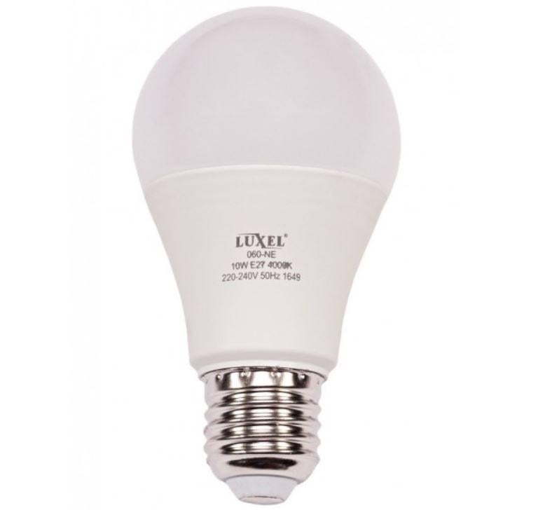 Светодиодная лампа Luxel A60 10 W 220 V E27 (ECO 060-NE 10 W)