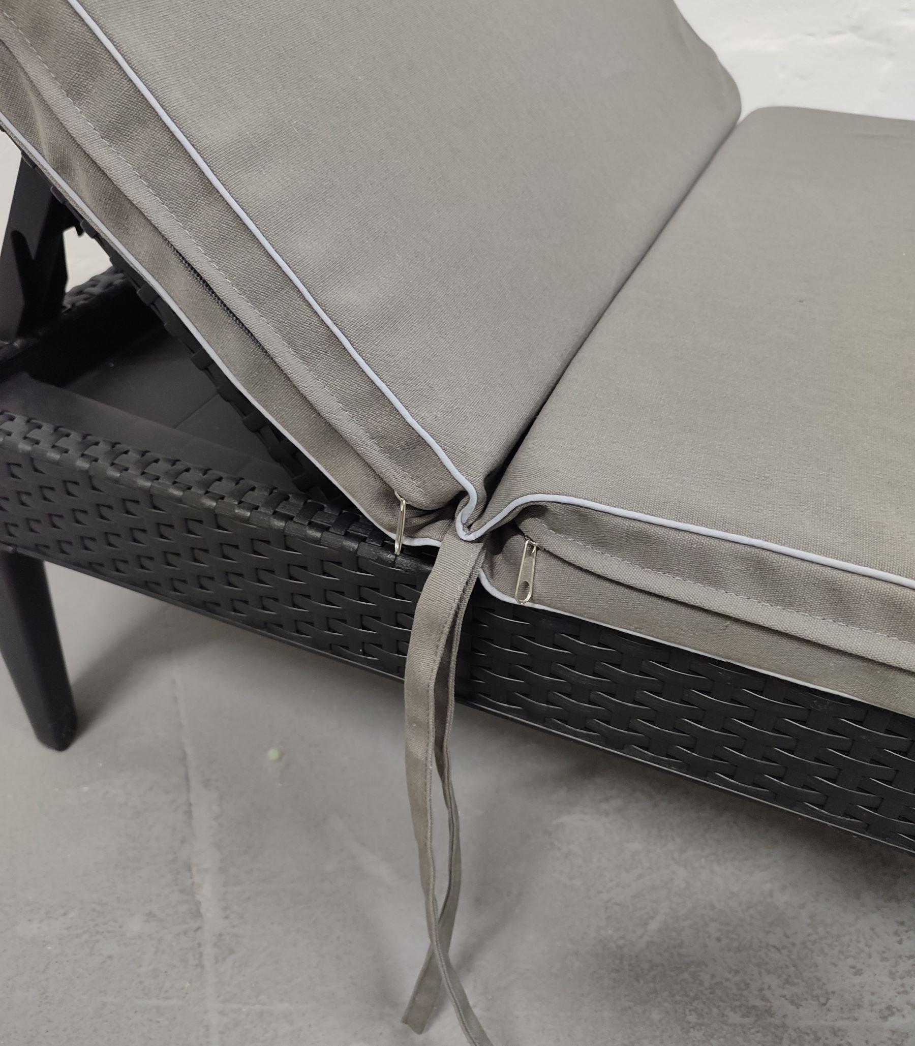 Матрас для шезлонга eGarden Mare двухсторонний акрил 195x58x6 см Серый (5746) - фото 4 Матрас для шезлонга eGarden Mare двухсторонний акрил 195x58x6 см Серый (5746) - фото 4