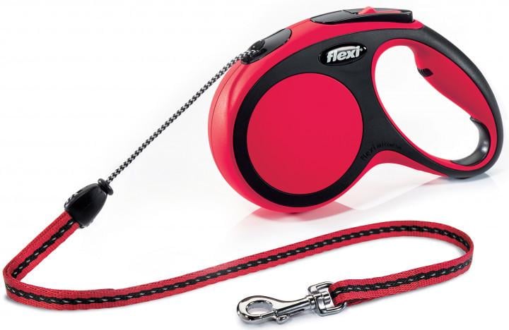 Поводок-рулетка Flexi New Comfort M 8 м шнур до 20 кг Красный (1151264300)