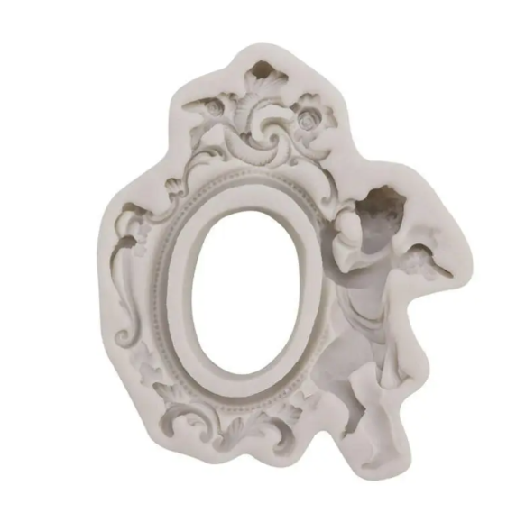 Молд силиконовый Ангел и рамка 147x165 мм Серый (40963) Молд силиконовый Ангел и рамка 147x165 мм Серый (40963)