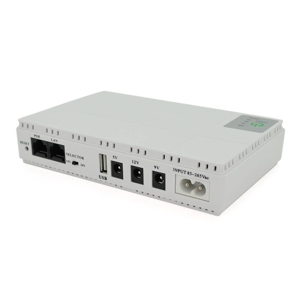 Джерело безперебійного живлення UPS-18W DC1018P для роутерів/комутаторів/PON/POE-430, 5//9/12V 1A 10400 MAh 4х2600 MAh BOX White