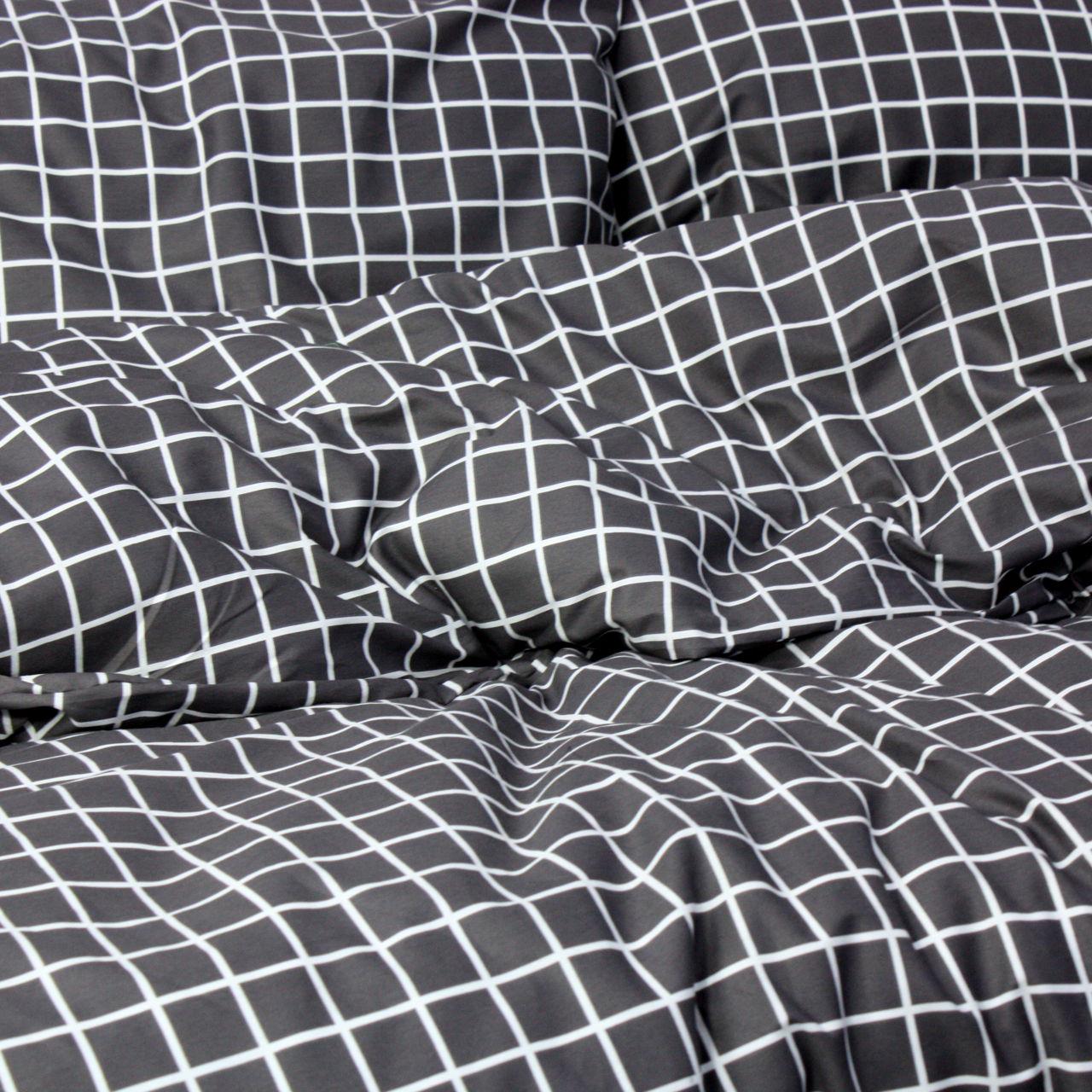 Комплект постельного белья Еней-плюс З0093 двуспальный Черный/Серый (161144) - фото 2 Комплект постельного белья Еней-плюс З0093 двуспальный Черный/Серый (161144) - фото 2