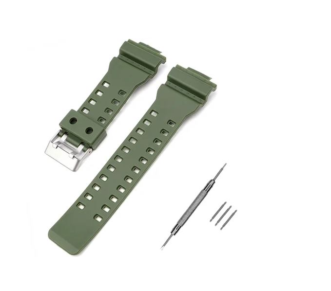 Ремінець для Casio G-Shock GA-100/110 Army Green SI (1051-1076)