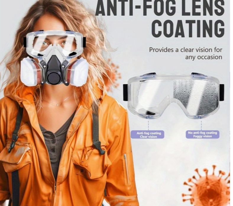 Полумаска респиратор 6200 с фильтрами 6051 с панорамными очками (1701) - фото 3 Полумаска респиратор 6200 с фильтрами 6051 с панорамными очками (1701) - фото 3