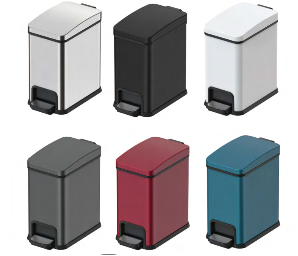 Ведро для мусора прямоугольное KOER TC-010108-05 с плавным закрыванием 8 л Черный (KR5593) - фото 8 Ведро для мусора прямоугольное KOER TC-010108-05 с плавным закрыванием 8 л Черный (KR5593) - фото 8