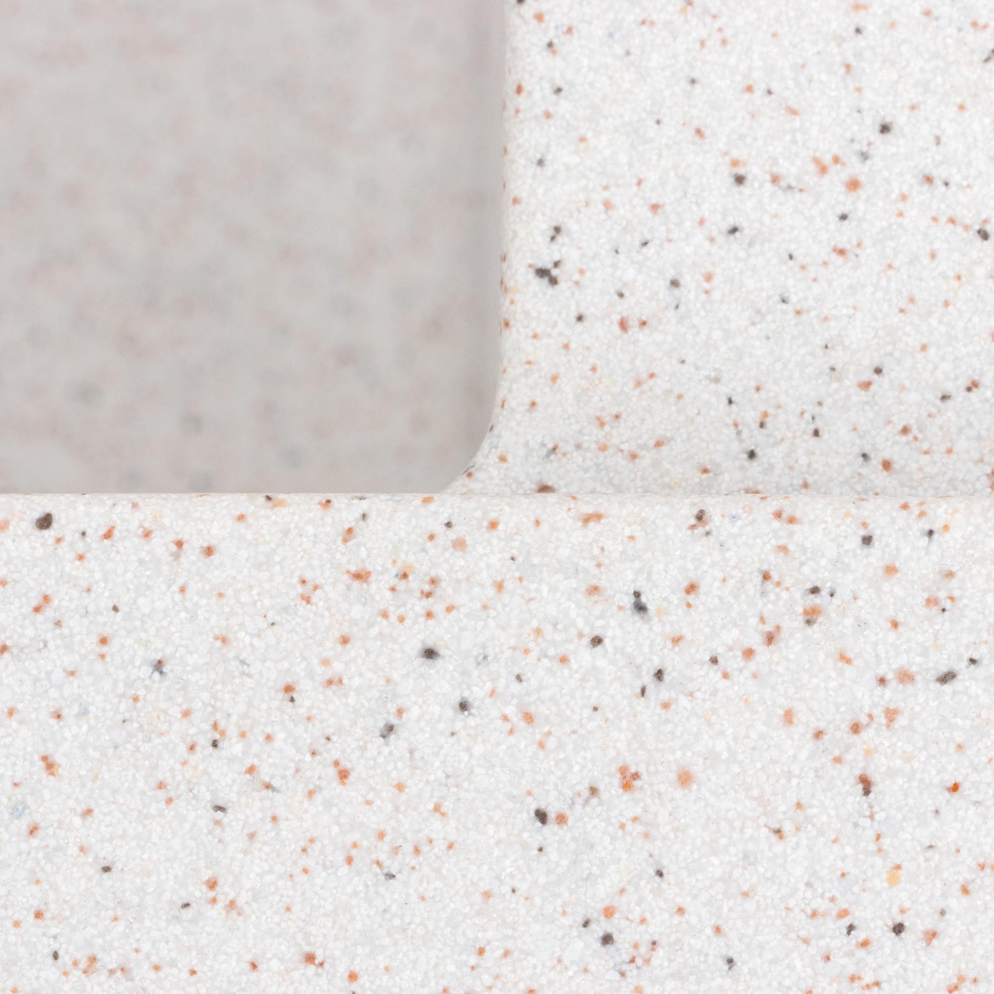 Мийка кухонна Platinum PLS-A42106 гранітна прямокутна 700x500 мм Білий (25969701) - фото 5