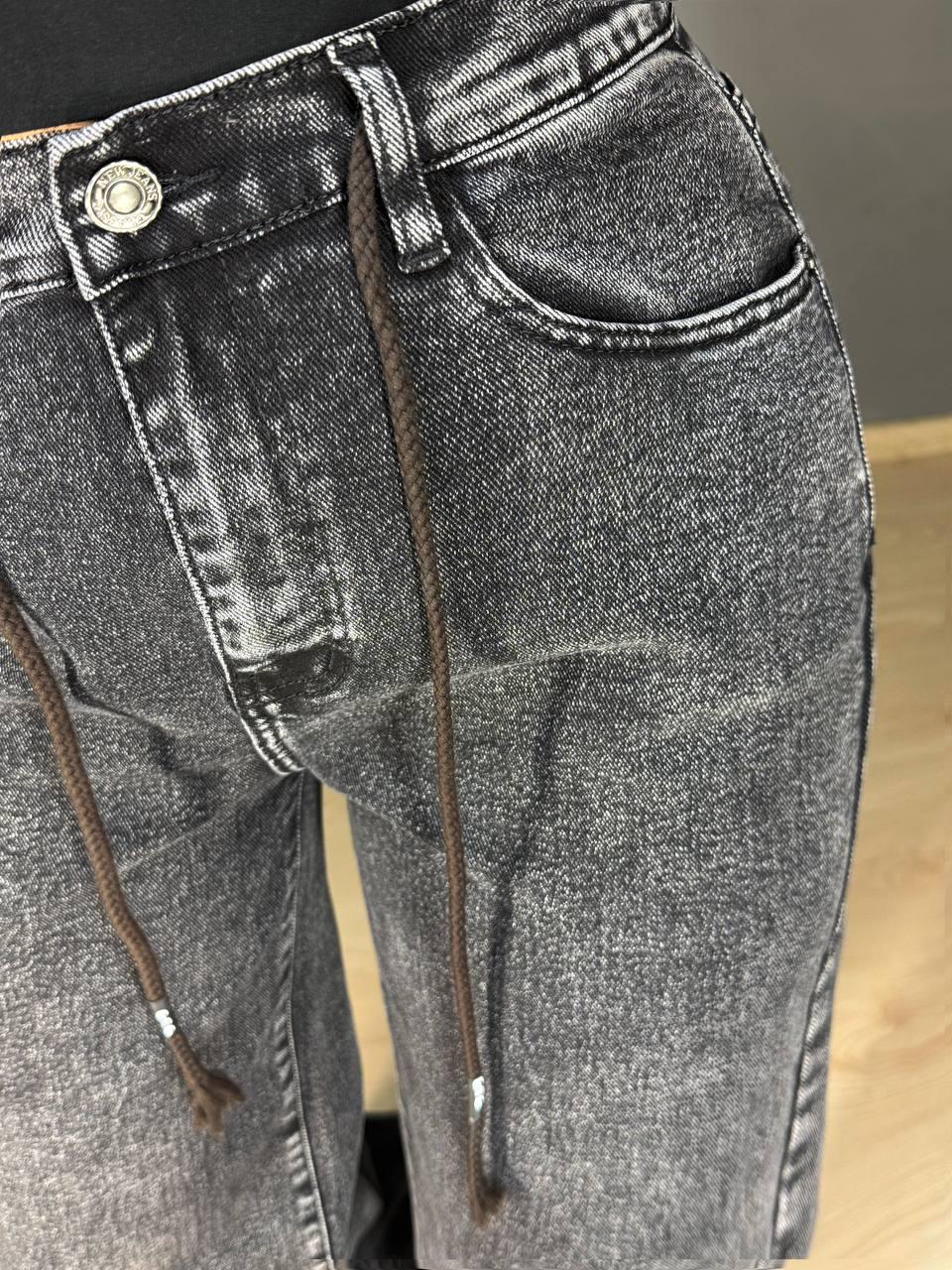 Джинси жіночі Vanver 82081 палаццо широкі талія на резинці зі шнурком р. З8 104 см 130 см Чорний - фото 6 Джинси жіночі Vanver 82081 палаццо широкі талія на резинці зі шнурком р. З8 104 см 130 см Чорний - фото 6