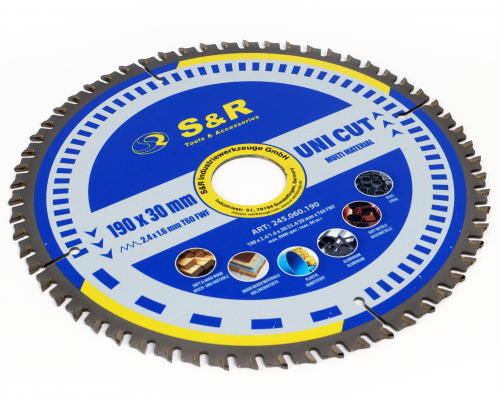 Диск пильный универсальный S&R UniCut Meister FWF 190х30х2,4 мм (245060190)