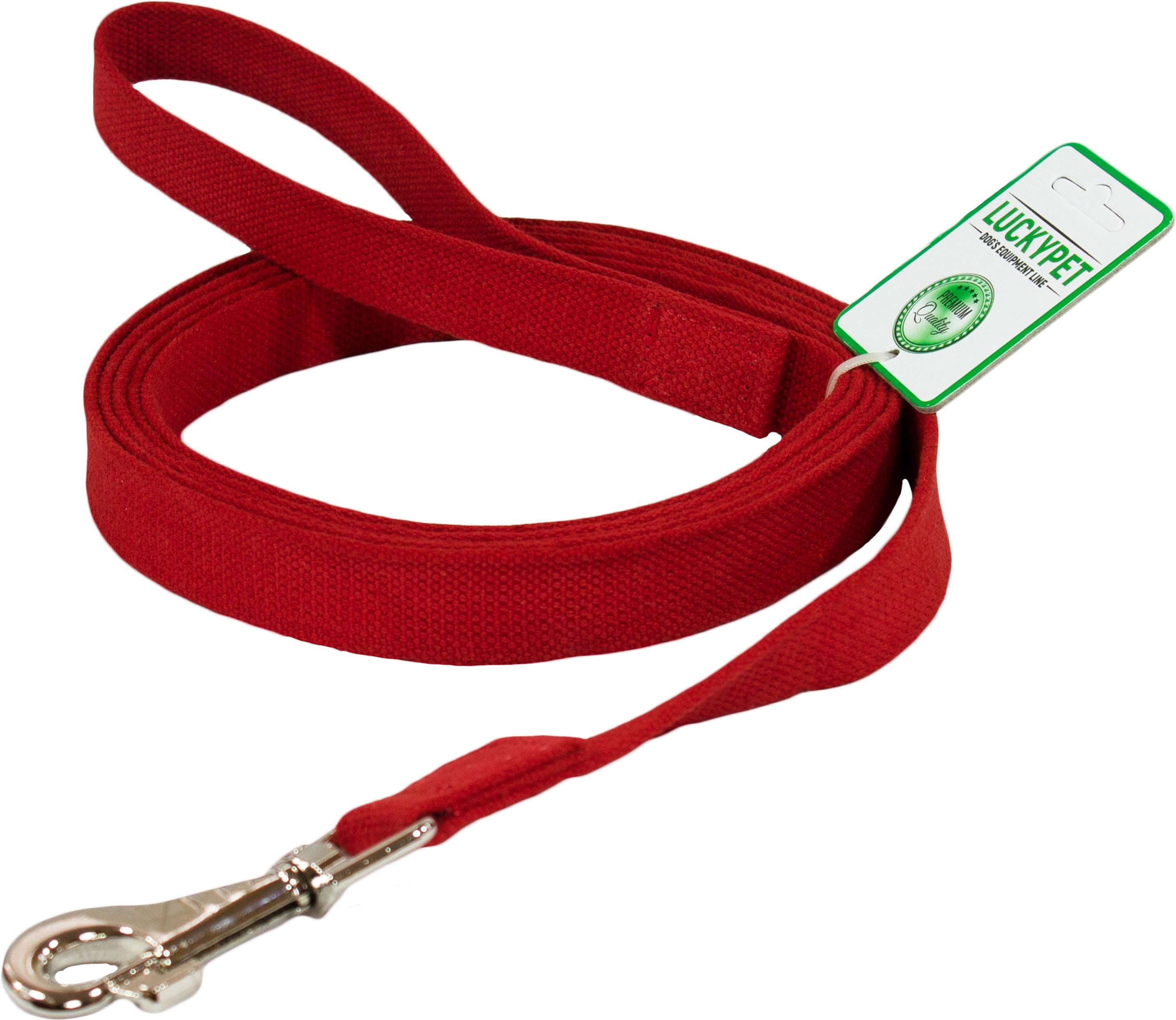 Поводок Lucky Pet брезентовый шитый Красный (4820224214375)
