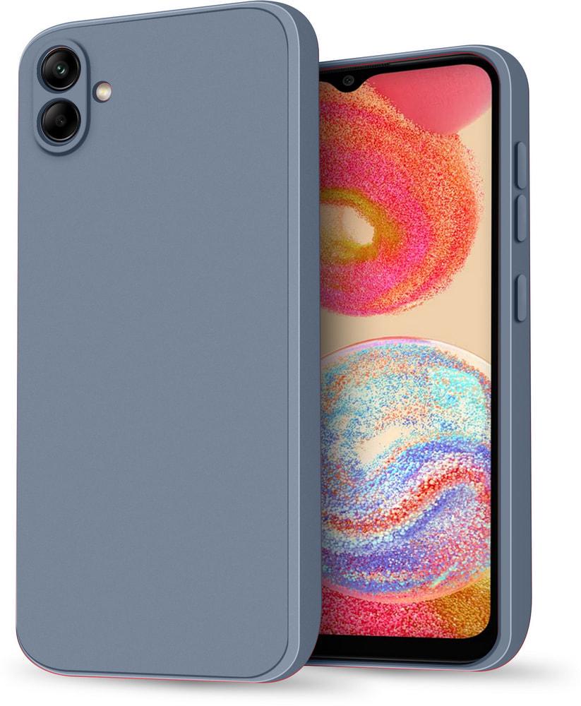 Силиконовый чехол HardCorner Samsung Galaxy A04 A045 (с микрофиброй) Gray Blue (34794-6D)