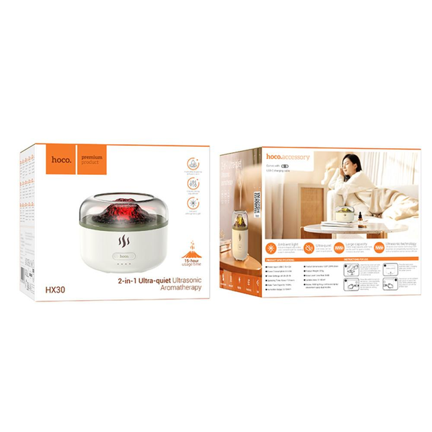 Зволожувач повітря Hoco Ultrasonic aromatherapy HX30 15 годин 160 мл White - фото 6