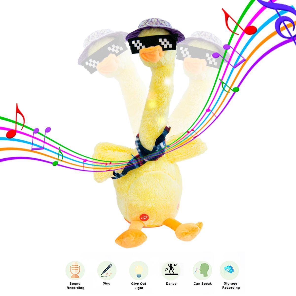 Интерактивная игрушка повторюшка Dancing duck в очках - фото 2