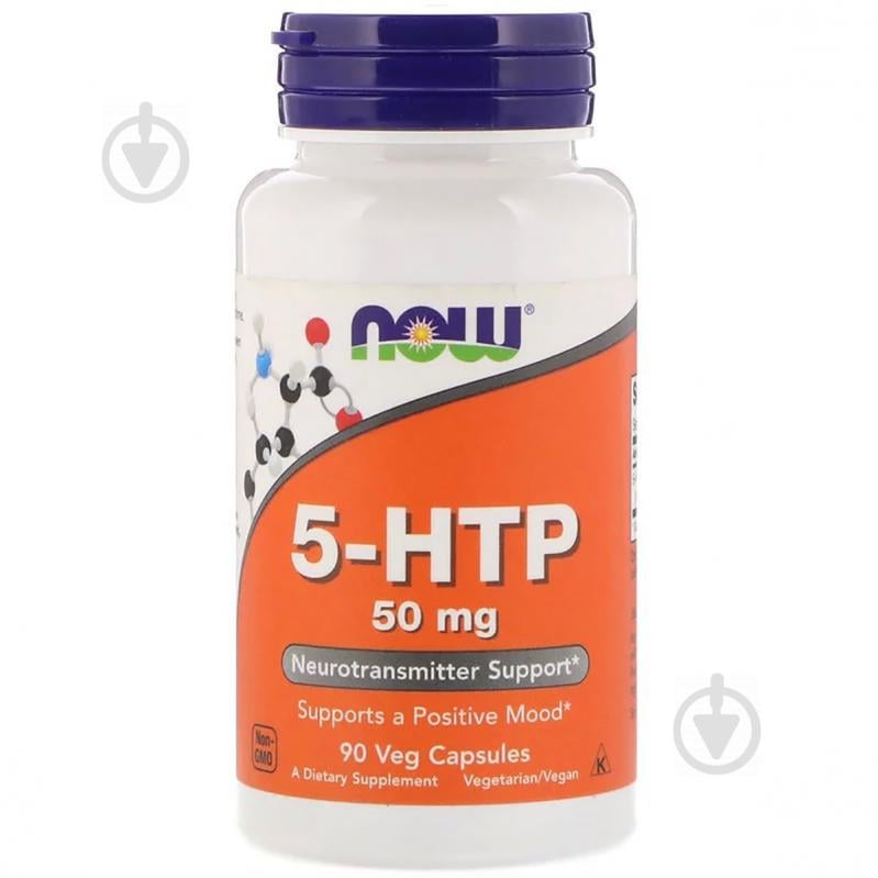 Гідрокситриптофан Now Foods 5-HTP 50 мг 90 вегетаріанських капсул