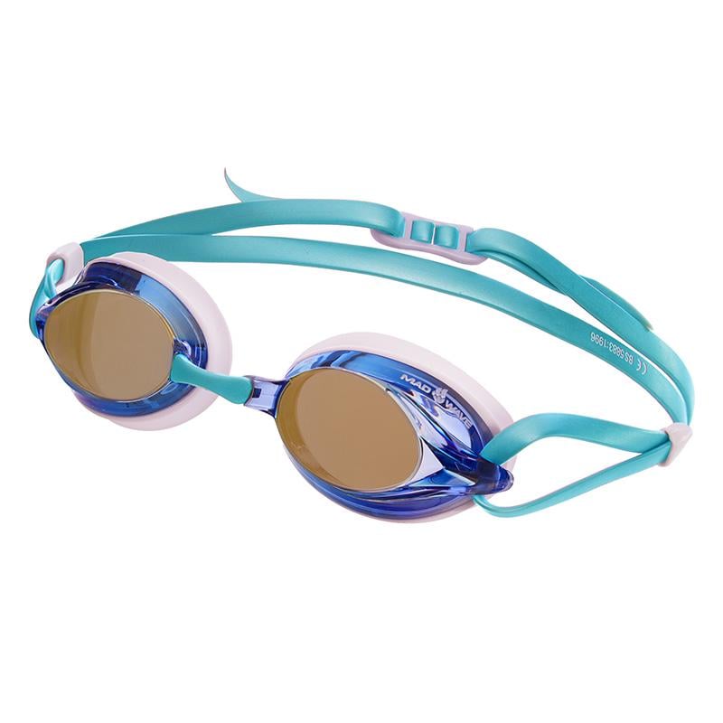 Очки для плавания Mad Wave Spurt Rainbow M042726 Голубой бирюзовый (60444048)