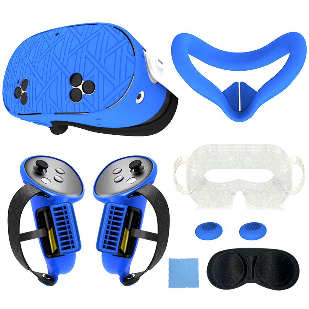 Защитный набор 7в1 для Meta Quest 3S Blue (ACS-ZN71MQ3Sbl)