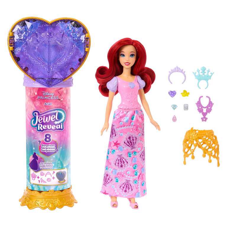 Кукла с аксессуарами Mattel Disney Princess Jewel Reveal Ariel JHL49 29 см Белый