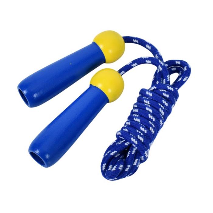 Скакалка MD 0846 деревянные ручки Синий (RI0002766)
