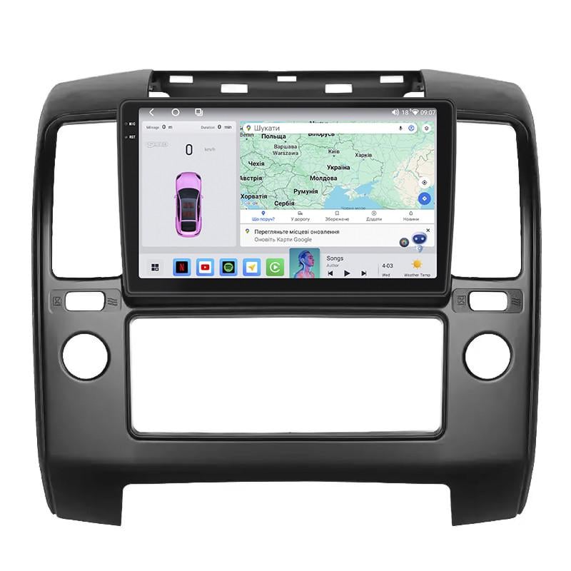 Автомагнитола штатная Lesko для Nissan Pathfinder III 2004-2010 4/64 QLED CarPlay 4G Wi-Fi GPS Prime 9" (27281836)