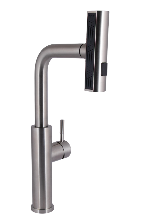 Змішувач для кухні Lidz Aria LDARI015FLTNKS37643 одноважільний Сатин (234759)