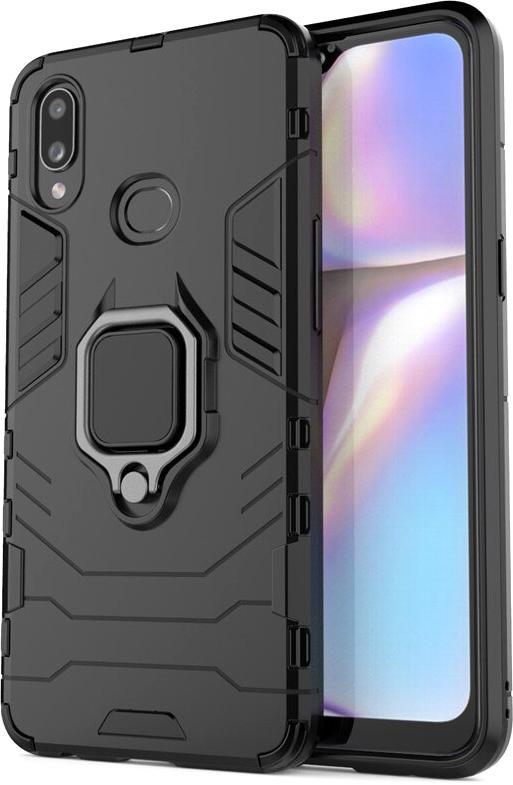 Противоударный чехол Transformers для Samsung Galaxy A10s A107 (подставка кольцо) Black (10946-2B)