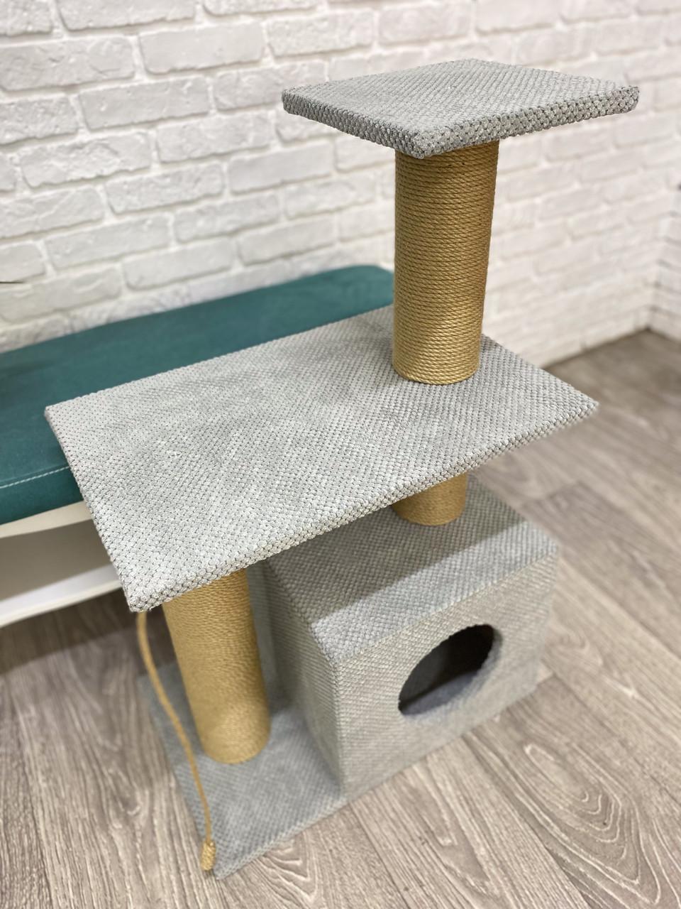 Игровой комплекс когтеточка с домиком и лежанкой 85x55x35 см Мокко (21707000) - фото 2 Игровой комплекс когтеточка с домиком и лежанкой 85x55x35 см Мокко (21707000) - фото 2