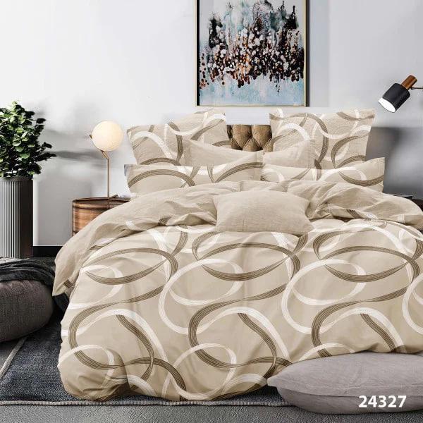 Комплект постільної білизни Viluta 24327 з простирадлом на резинці двоспальний (1644)