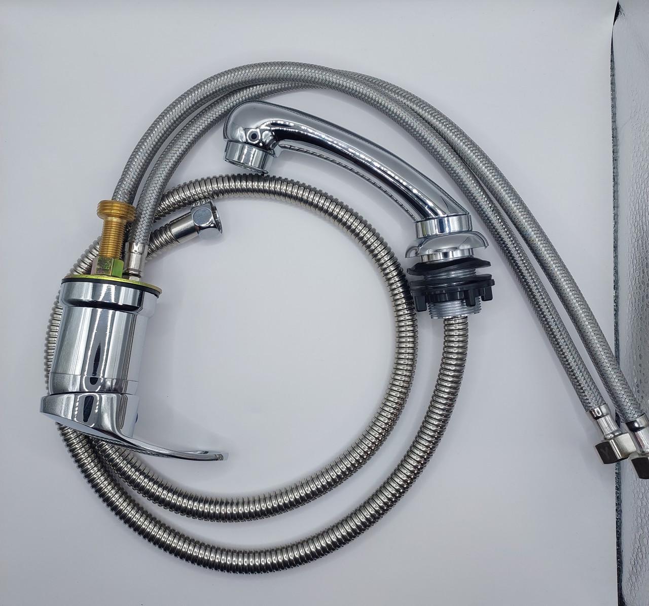 Змішувач одноважільний для перукарської мийки ДенІС professional з душиком (2372382580) - фото 6 Змішувач одноважільний для перукарської мийки ДенІС professional з душиком (2372382580) - фото 6