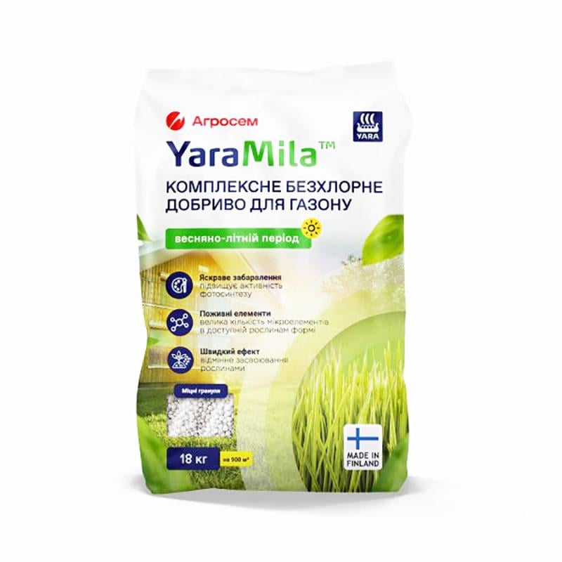 Удобрение YaraMila для газона весна-лето 18 кг. (00038)