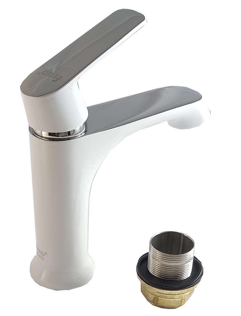 Змішувач для умивальника Frap F1031 Білий/Хром (34364)