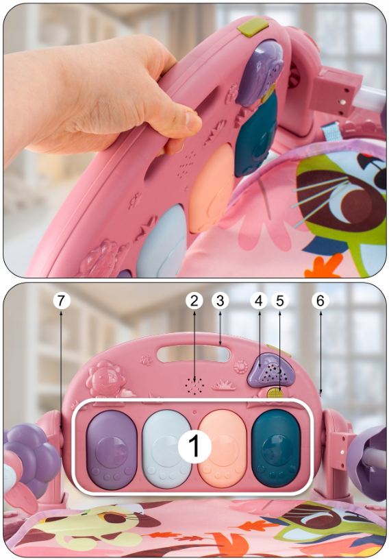 Килимок розвиваючий з піаніно MalPlay 60x76 см - фото 3 Килимок розвиваючий з піаніно MalPlay 60x76 см - фото 3