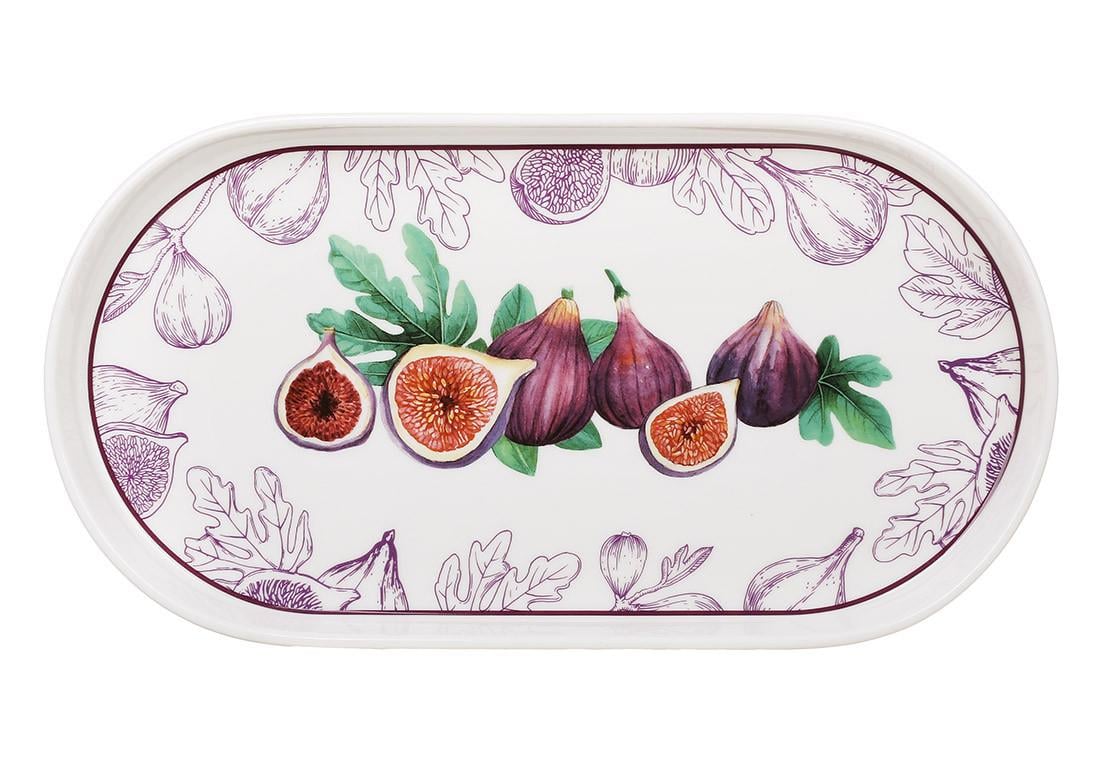 Блюдо фарфоровое овальное BonaDi Fig Velvet 30х16х2,3 см (K327)