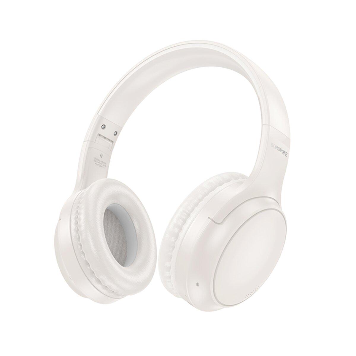 Наушники беспроводные Borofone BO29 Fascinador BT Headphones 200 mAh BT5.4 Milky White (6941991116049)