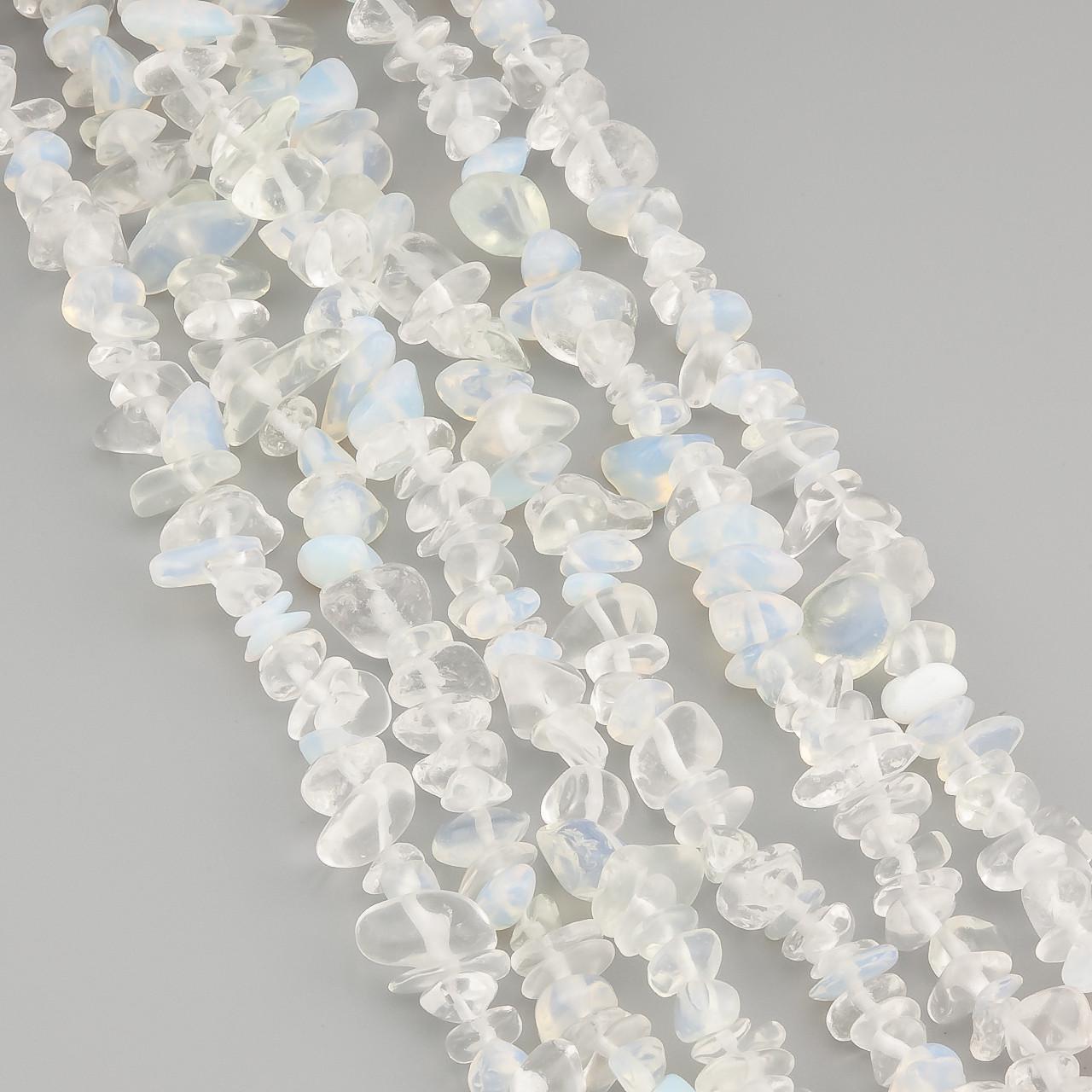 Лунный камень сколы крошка из натурального камня 5-10 мм 80 см 1 шт. (НК8006с22)