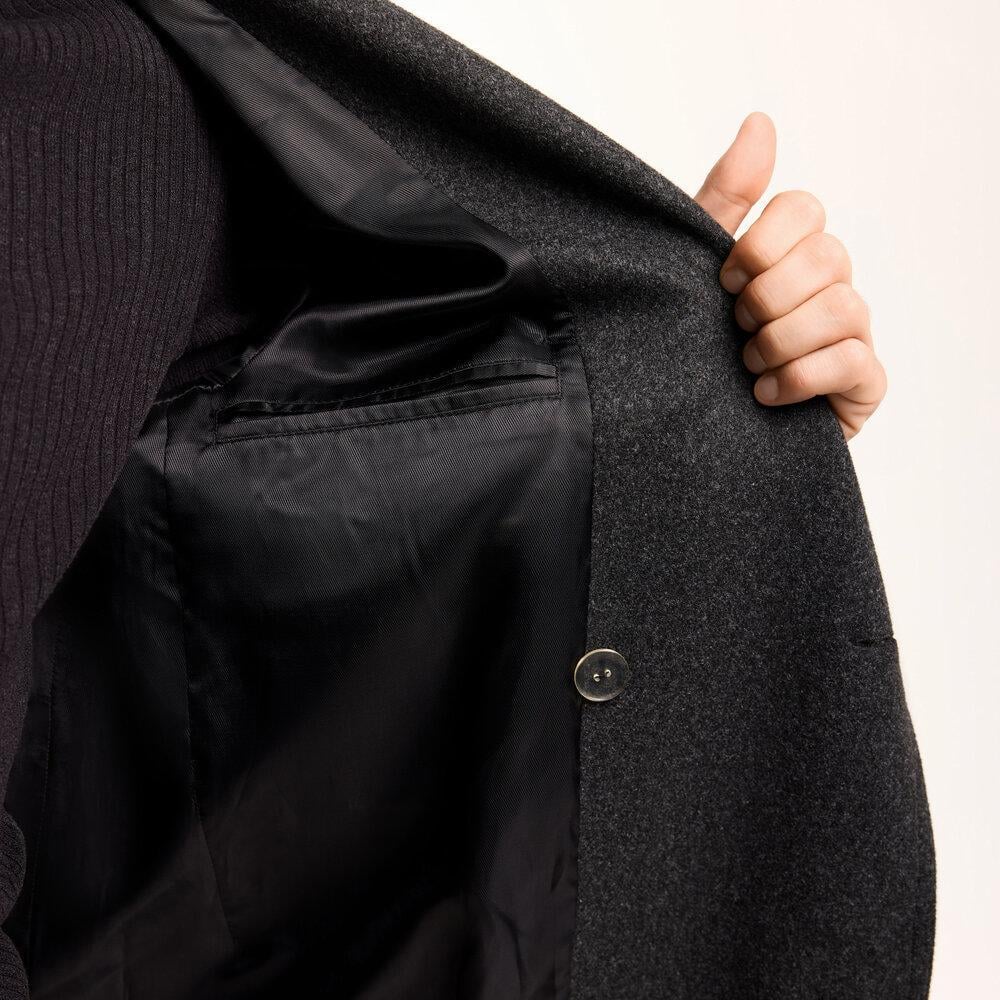 Пальто чоловіче Greyford Pobedov кашемірове двобортне M Темно-сірий (26488/1) - фото 6