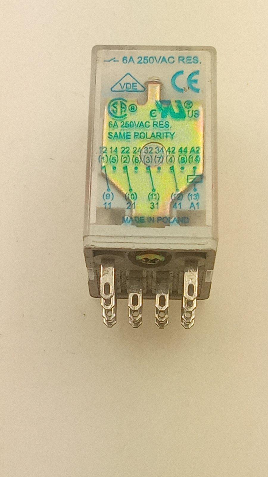 Реле GE Power PRC4M40CDL DC24V-6A-4C 27x21x35 (20317)