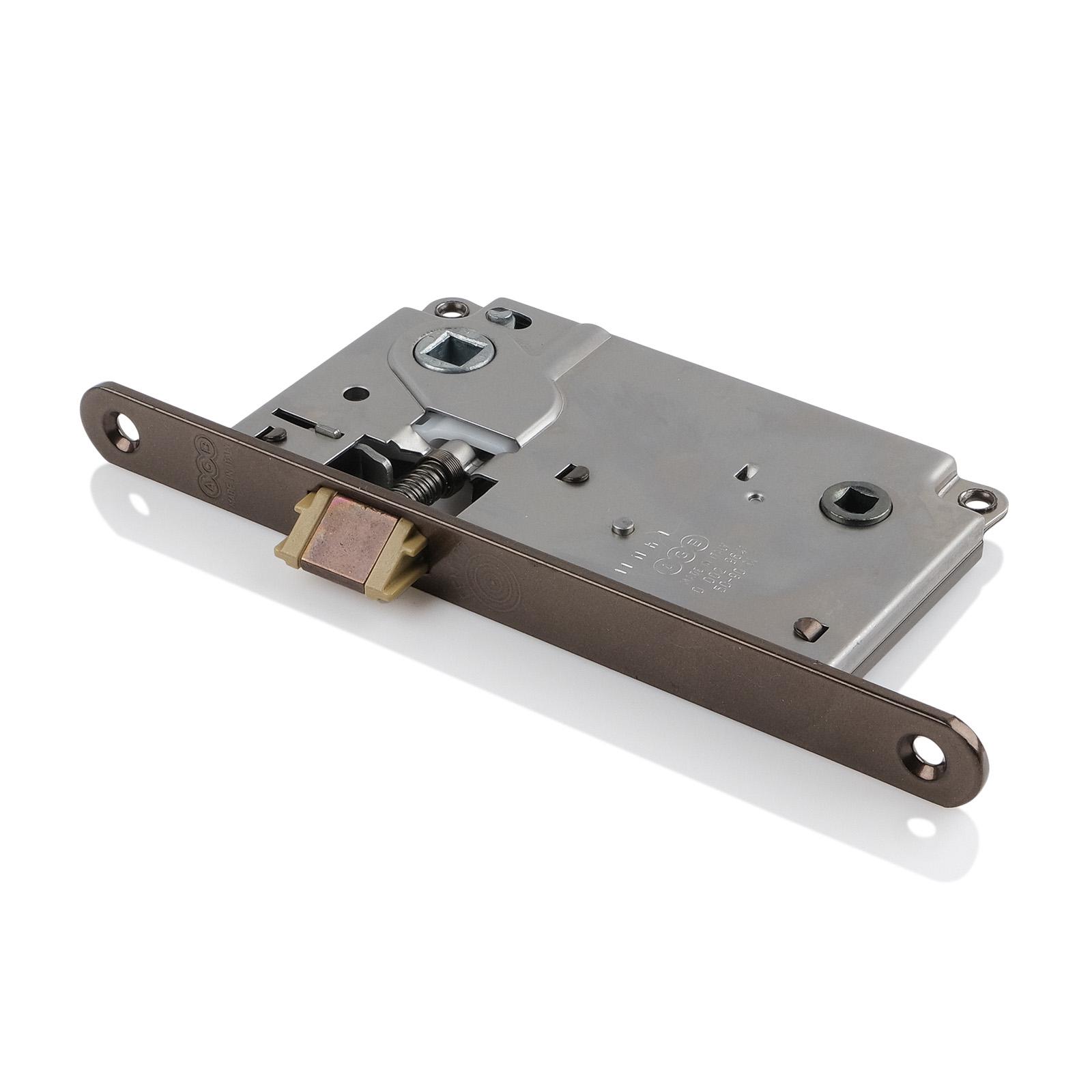 Замок врезной межкомнатный AGB Centro WC 90/50 мм Бронзовый коричневый (B01013.50.22) - фото 2 Замок врезной межкомнатный AGB Centro WC 90/50 мм Бронзовый коричневый (B01013.50.22) - фото 2