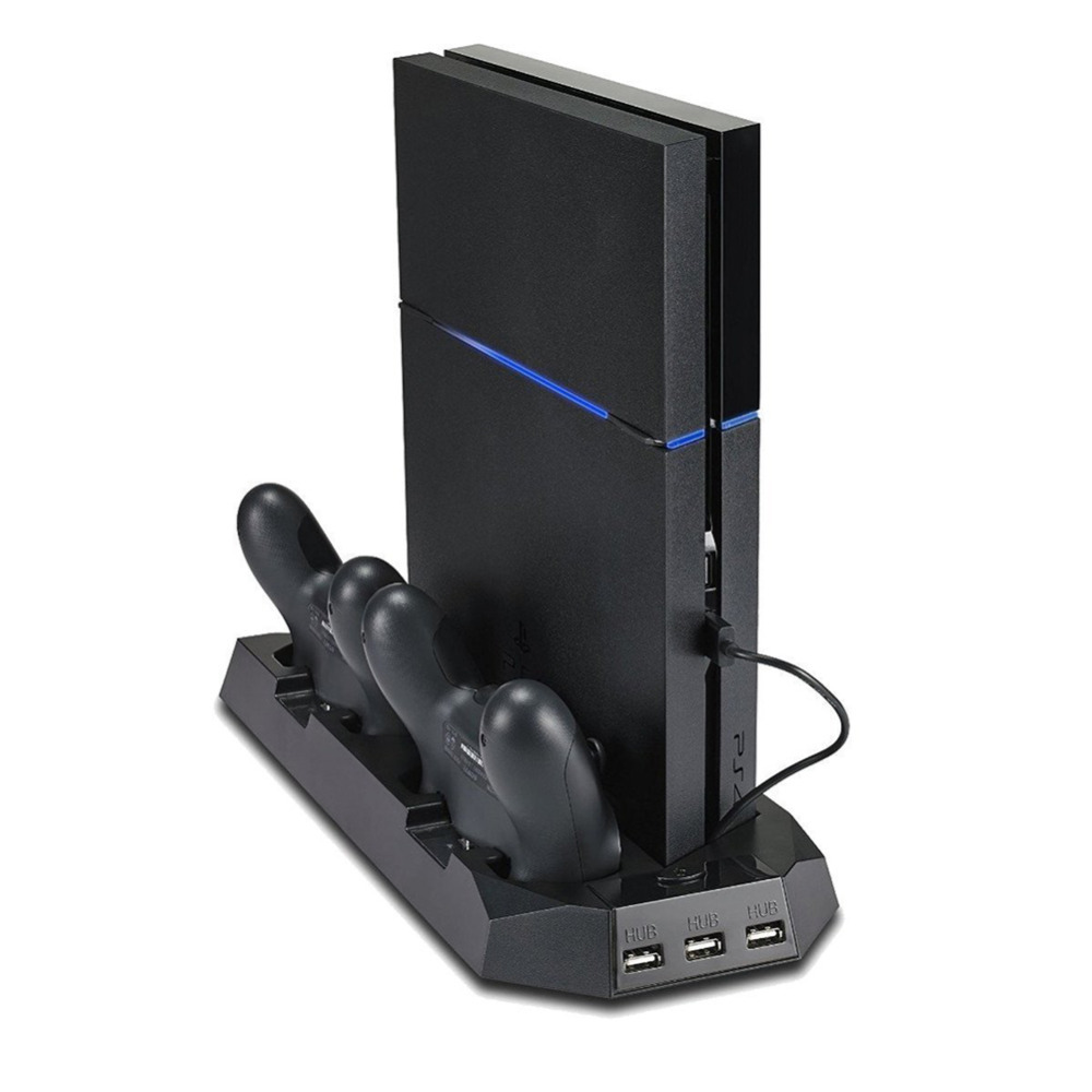 Підставка охолоджуюча Playstation 4 PS4 з зарядною станцією на 2 джойстика USBх3