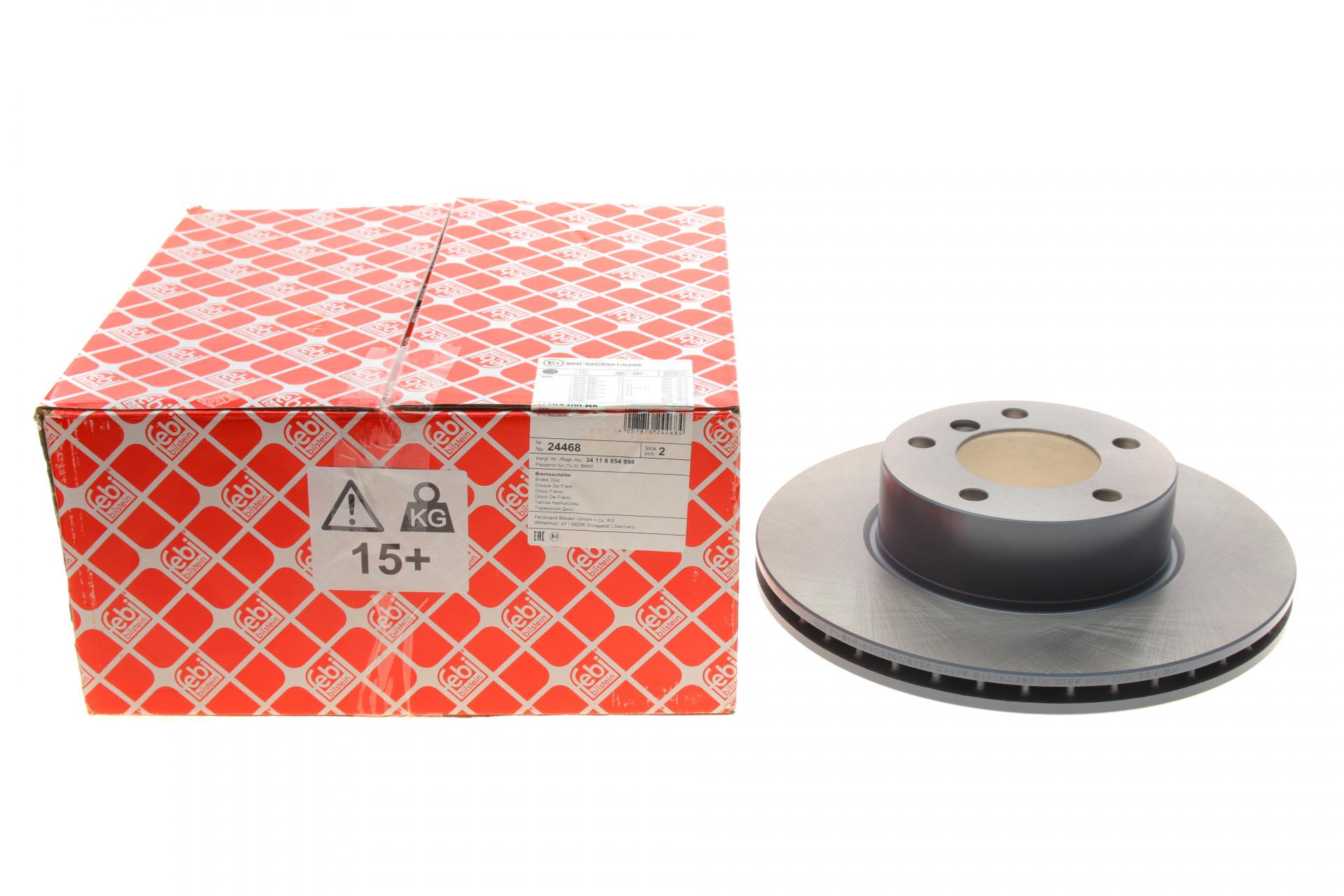 Диск тормозной передний FEBI BILSTEIN BMW 1 E81-82/E87/3 E90-93 04-13/Z4 E89 09-16 300x24 мм (24468 FEBI BILSTEIN)