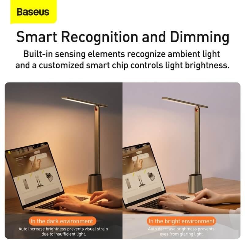 Лампа настольная Baseus Smart Eye Series Rechargeable Folding Reading Desk Lamp Smart Light 3000-6000K - фото 6