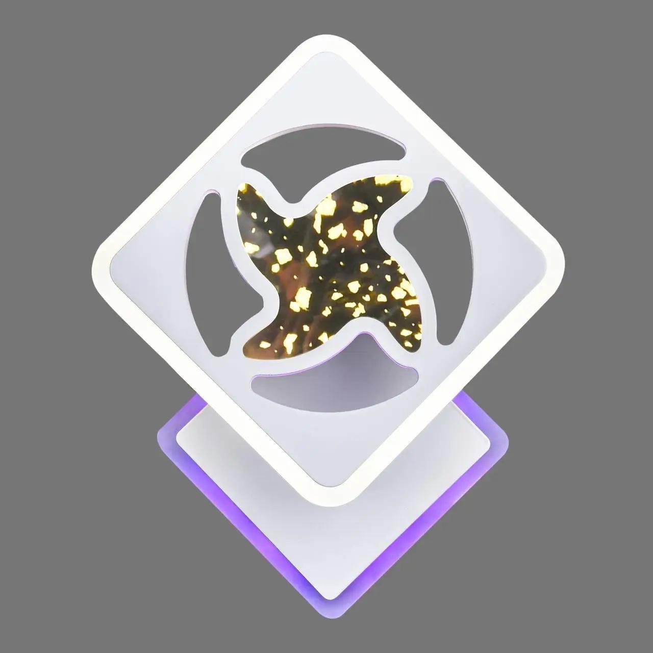 LED-бра Valeso с квадратным плафоном и подсветкой 3000К IP20 42W Белый (V-2123-1W-TL WH)