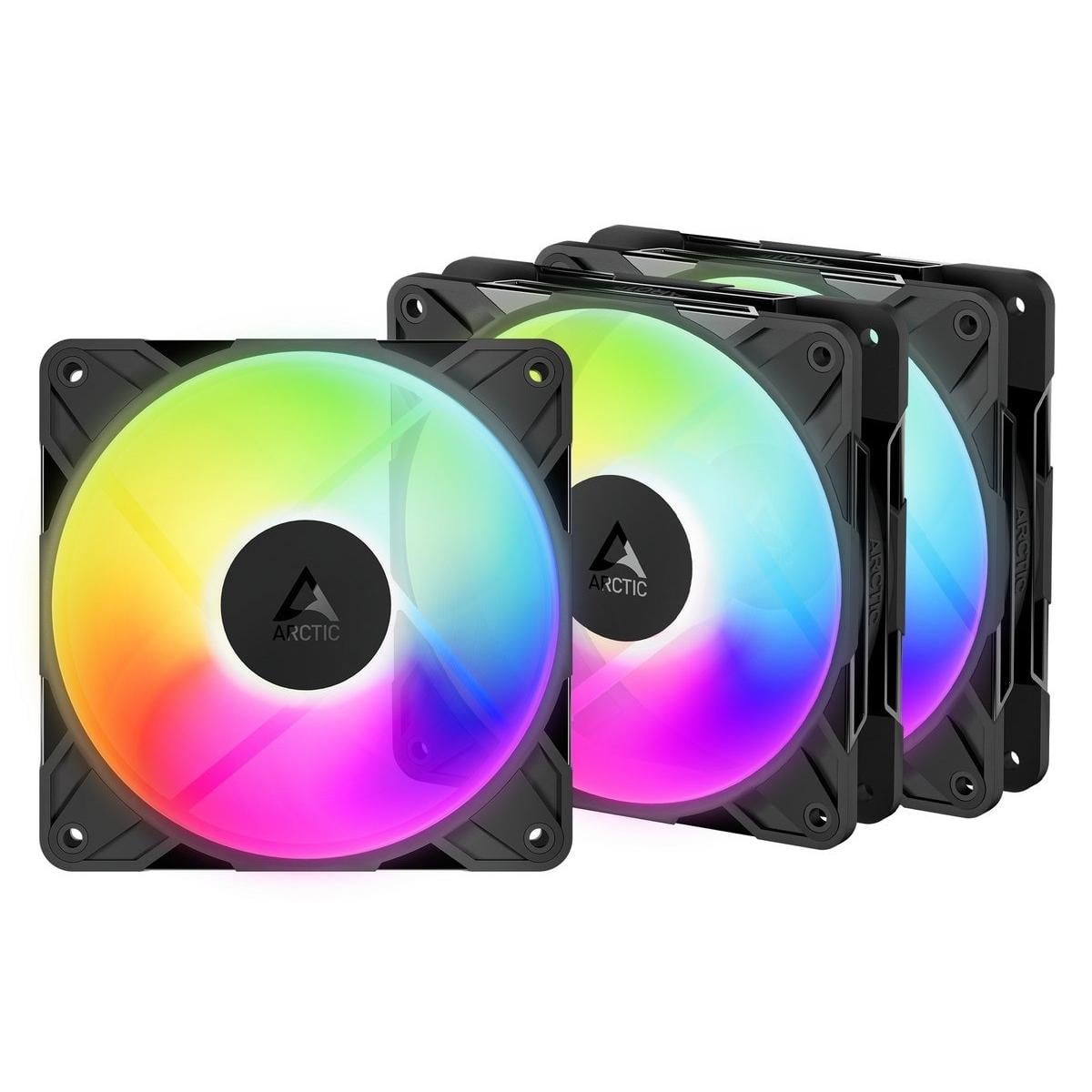 Вентилятор для корпуса Arctic P12 Pro Reverse A-RGB 120 мм 3 Pack Black (ACFAN00333A)