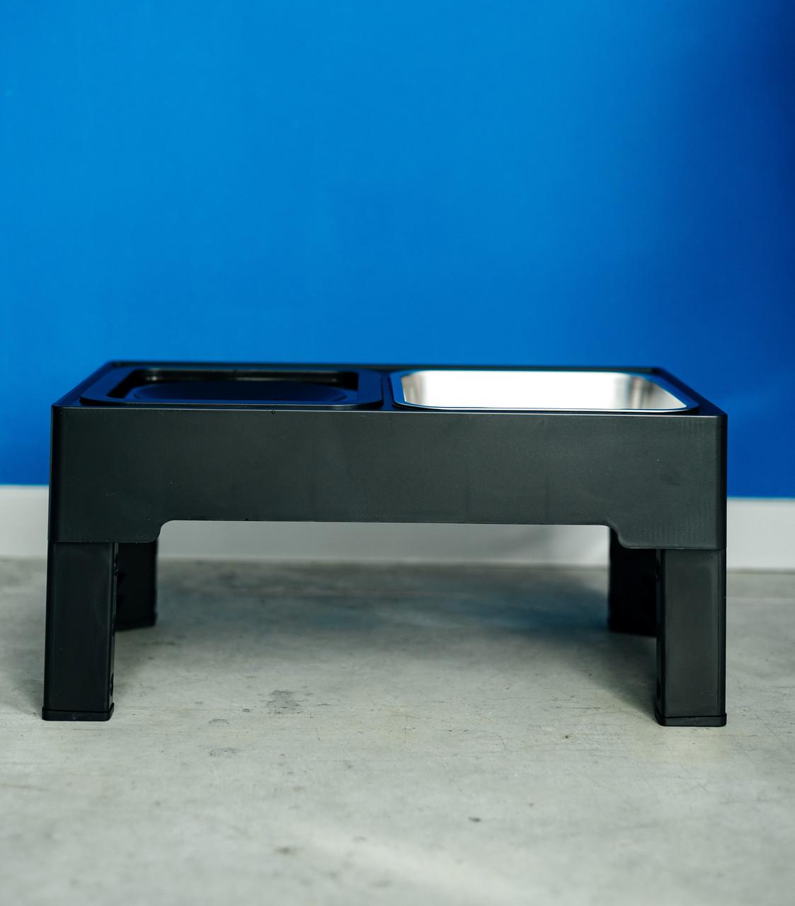 Миска двойная для собак ELS PET на подставке с регулируемой высотой и плавающим блюдцем Черный (1822310327) - фото 3 Миска двойная для собак ELS PET на подставке с регулируемой высотой и плавающим блюдцем Черный (1822310327) - фото 3